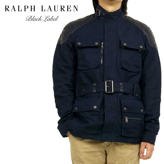 BLACK LABEL by Ralph Lauren ブラックレーベル リネン×コットン モーターサイクル ジャケット